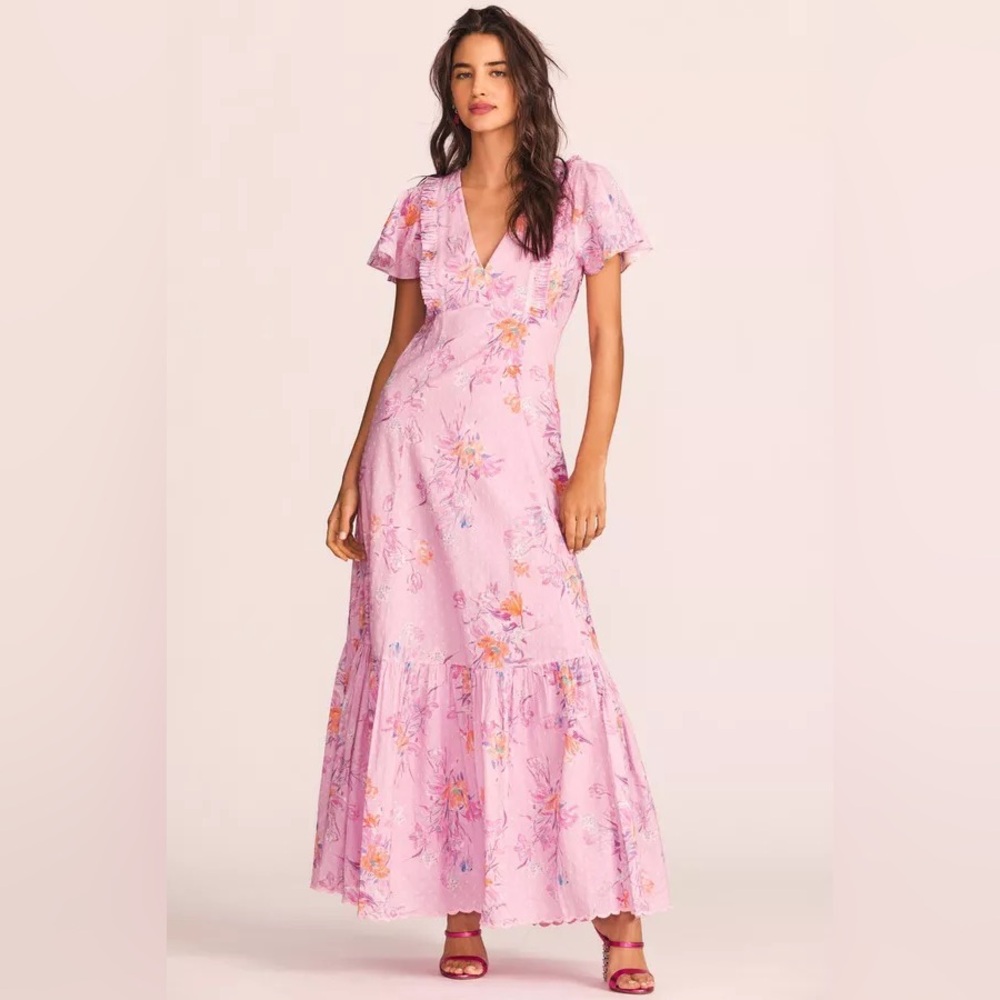 LOVESHACKFANCY vinnie dress in royal pink berry